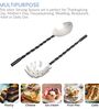 Black Twist Stainless Steel Serving Spoons Set of Two
