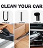 Black Vacuum Cleaner with Multipurpose Cleaning Accessories