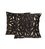 Black Velvet Abstract 16x16 inches Cushion Covers (Pack of 2)