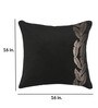 Black Floral Velvet 16 x 16 Inch Cushion Covers (Set of 5)