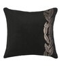 Black Floral Velvet 16 x 16 Inch Cushion Covers (Set of 5)