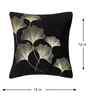 Black Velvet Floral 12X12 Inches Cushion Covers (Pack of 5)