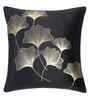 Black Velvet Floral 16X16 Inches Cushion Covers (Pack of 5)