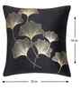 Black Velvet Floral 16X16 Inches Cushion Covers (Pack of 5)