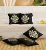 Black Velvet Traditional 12X12 Inches Cushion Covers (Pack of 5)