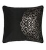 Black Traditional Velvet 16 x 16 Inch Cushion Covers (Set of 2)