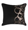 Black Geometric Velvet 16 x 16 Inches Cushion Covers (Set of 2)