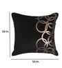 Black Geometric Velvet 16 x 16 Inches Cushion Cover (Set of 5)