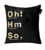 Black Quoted Velvet 16 x 16 Inches Cushion Covers (Set of 5)