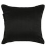 Black Geometric Velvet 16 x 16 Inches Cushion Cover (Set of 5)