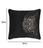 Black Traditional Velvet 16 x 16 Inch Cushion Covers (Set of 5)