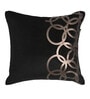 Black Geometric Velvet 16 x 16 Inches Cushion Cover (Set of 5)