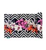 Black Chevron Flowers Velvet Geometric 72x13 Inches Table Runner