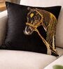Black Velvet 16 x 16 Inches Horse Print Swarovski Cushion Covers