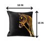 Black Velvet 16 x 16 Inches Horse Print Swarovski Cushion Covers (2 Pieces)
