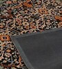 Black Vintage Polyester 4 x 6 Feet Machine Made Carpet