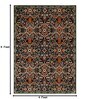 Black Vintage Polyester 4 x 6 Feet Machine Made Carpet