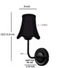 Black Wall Light with Black Cotton Shade  Room