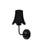 Black Wall Light with Black Cotton Shade  Room