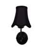 Black Wall Light with Black Cotton Shade  Room