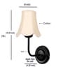 Black Wall Light with Off-White Cotton Shade & Hotel Room