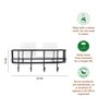Black Wall Mounted Bathroom Organizer Rack with Hooks