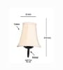 Black Wall Mounted Lamp   Off-White Cotton Shade | Living Room & Bedroom