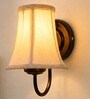 Black Wall Mounted Lamp   Off-White Cotton Shade | Living Room & Bedroom