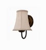 Black Wall Mounted Lamp   Off-White Cotton Shade | Living Room & Bedroom