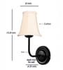 Black Wall Mounted Lamp with Off-White Cotton Shade