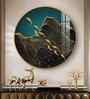 Black Wave Majesty Acrylic Round Wall Art