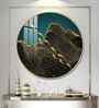 Black Wave Majesty Acrylic Round Wall Art