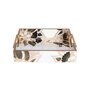 Black White & Gold MDF Wood Border Flower (Set of 2) Serving Tray