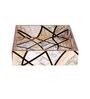 Black White & Gold MDF Wood Crisscross (Set of 3) Serving Tray