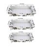Black White & Grey MDF Wood Mother Of Pearl (Set of 3) Serving Tray