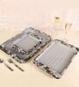 Black White & Grey MDF Wood Mother Of Pearl (Set of 3) Serving Tray