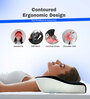 Black White Gel Memory Foam 10 x 10 Inch Cervical Pillow