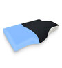 Black White Gel Memory Foam 10 x 10 Inch Cervical Pillow