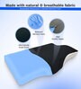 Black White Gel Memory Foam 10 x 10 Inch Cervical Pillow