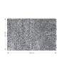 Black White Polyester Machine Made 60x40 cm Bath Mat