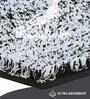 Black White Polyester Machine Made 60x40 cm Bath Mat