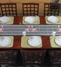 Pinto (13x72) White & Black Polyester Table Runner