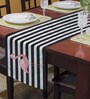 Pinto (13x72) White & Black Polyester Table Runner