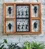Wrought Iron Hanging Framed Wall Art In Black