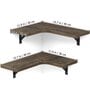 Black Wood & Metal Wall Shelf (Set of 2)