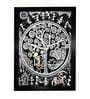 Black Wood "Ethnic Dhokra And Warli Art " Textured Paper Scratch & Dust Proof Framed Art Print