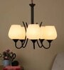 Black Wood Shaded Chandelier