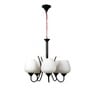 Black Wood Shaded Chandelier