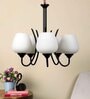 Black Wood Shaded Chandelier