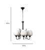 Black Wood Shaded Chandelier